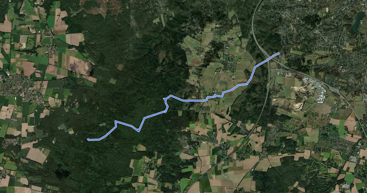 Маршрут Wanderweg 25 на спутниковом снимке