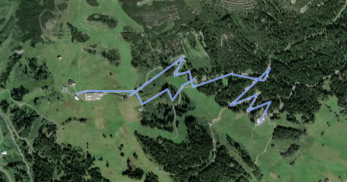 Маршрут Wanderweg 25 на спутниковом снимке