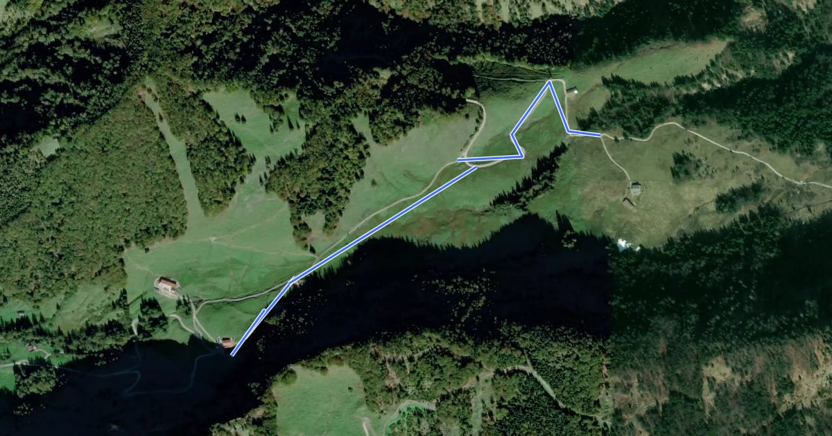 Маршрут Wanderweg 25 - Kaiserwinkl на спутниковом снимке