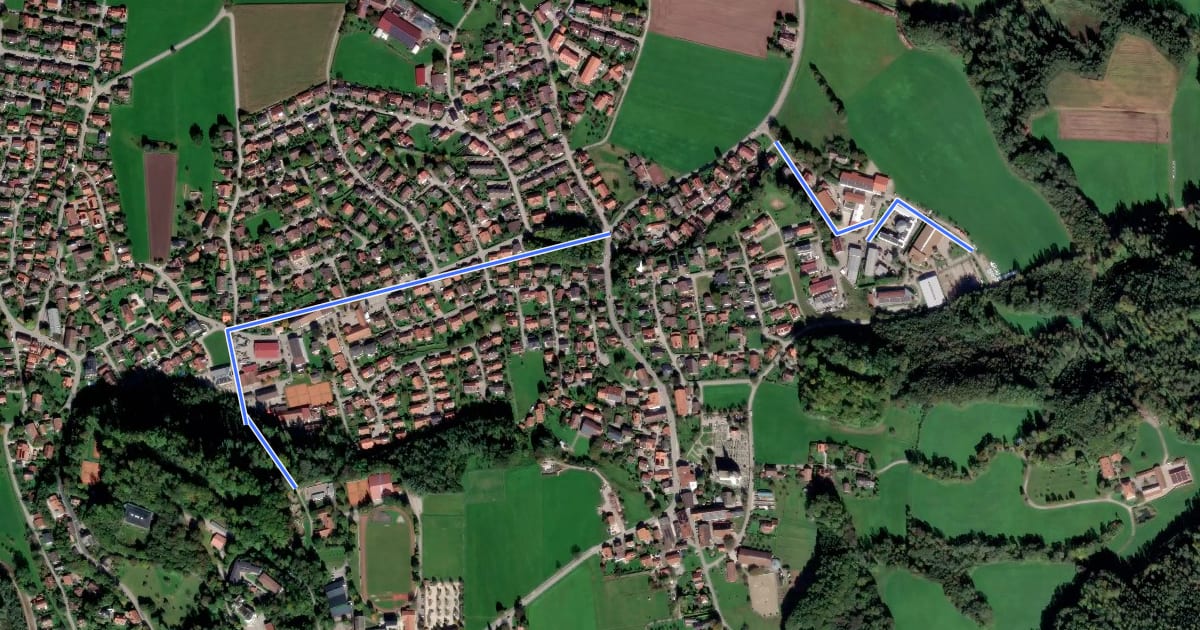 Маршрут Wanderweg 25 - Neubeuern на спутниковом снимке
