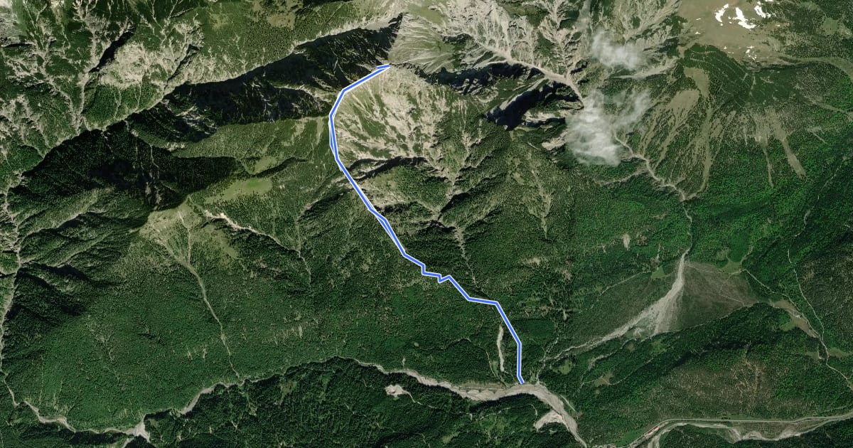 Маршрут Wanderweg 251 на спутниковом снимке