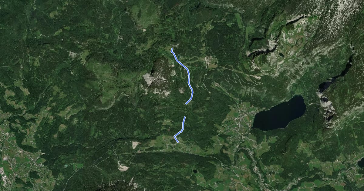 Маршрут Wanderweg 252 на спутниковом снимке