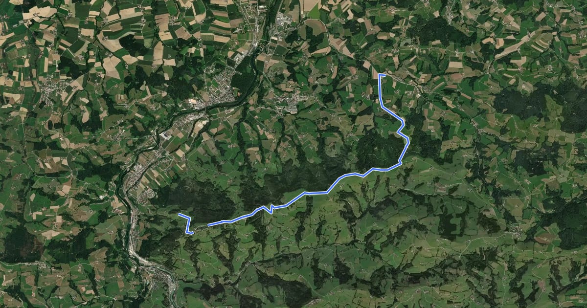 Маршрут Wanderweg 254 Mostviertler Rundwanderweg на спутниковом снимке