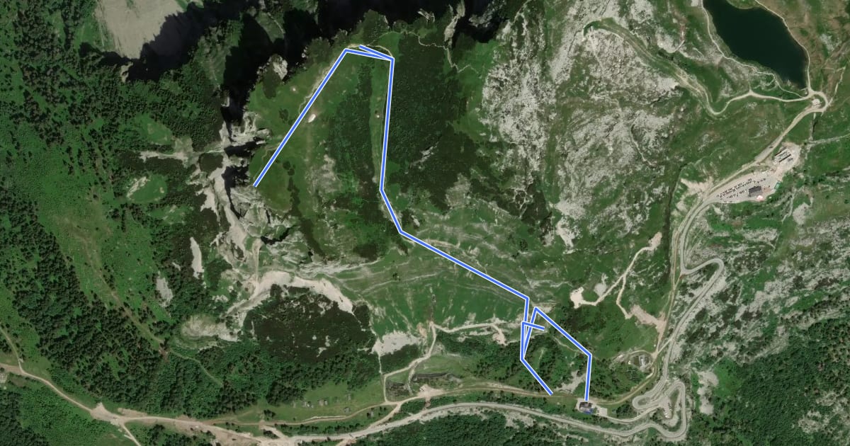 Маршрут Wanderweg 255 на спутниковом снимке