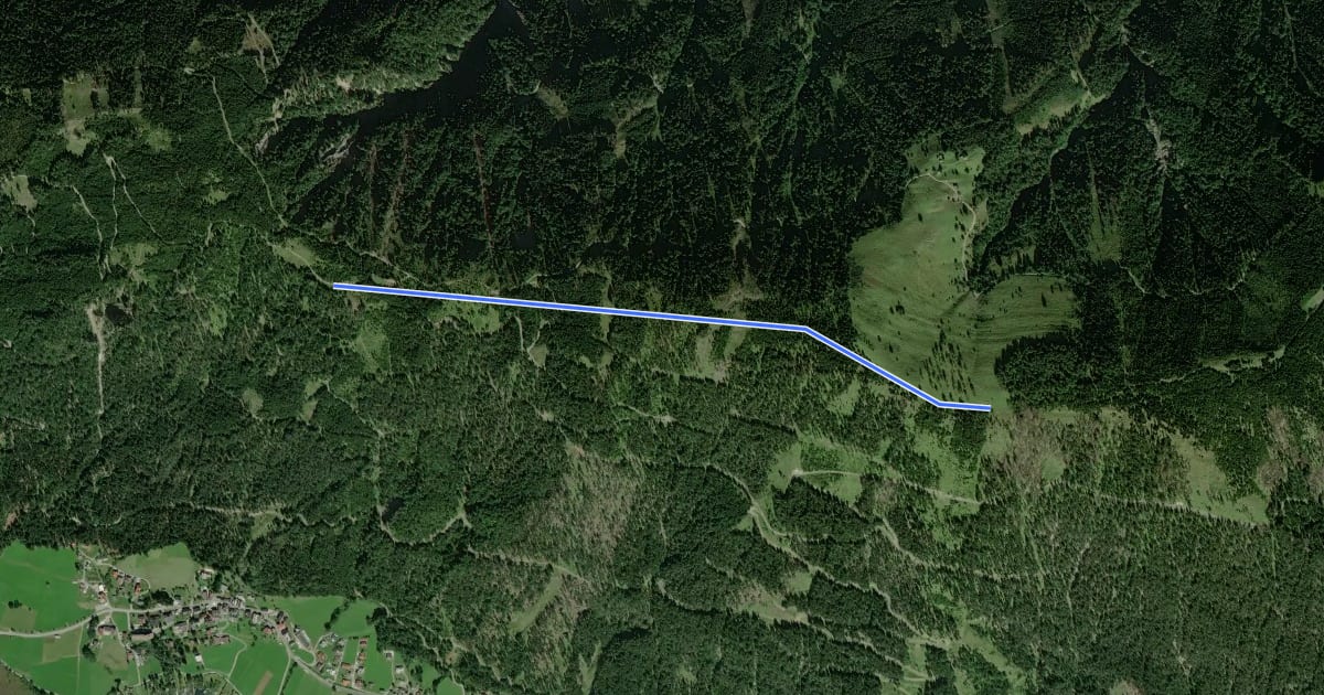 Маршрут Wanderweg 256 на спутниковом снимке