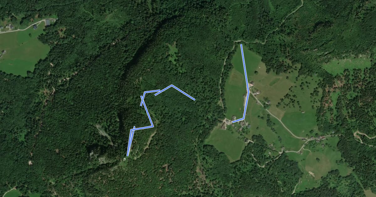 Маршрут Wanderweg 258 на спутниковом снимке