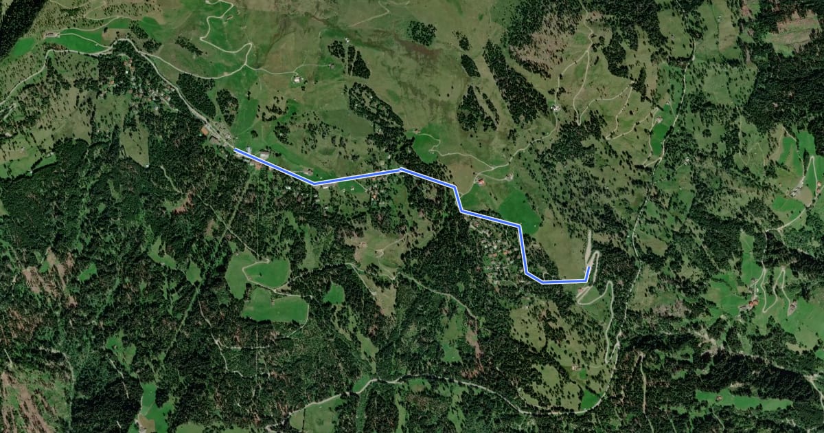 Маршрут Wanderweg 25A на спутниковом снимке