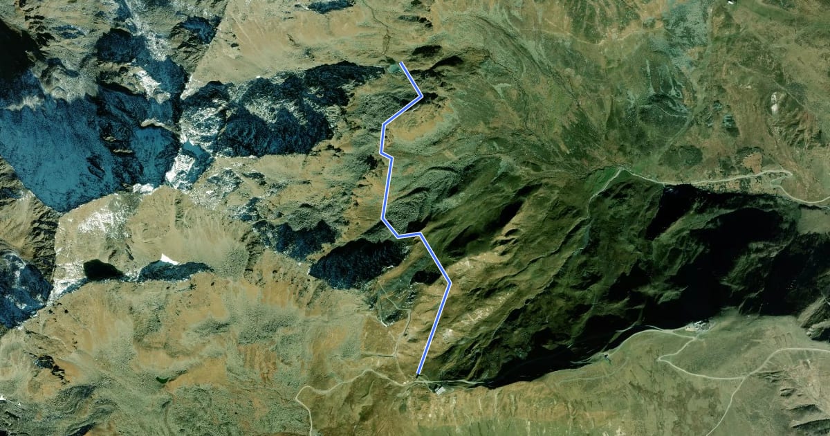 Маршрут Wanderweg 25A на спутниковом снимке