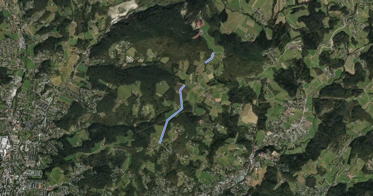 Маршрут Wanderweg 25a на спутниковом снимке