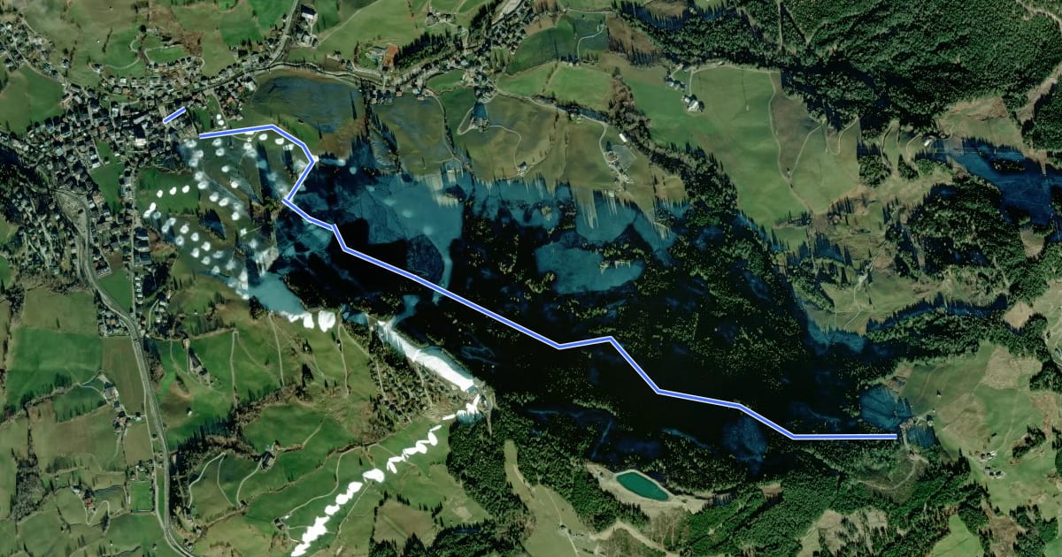 Маршрут Wanderweg 26 на спутниковом снимке