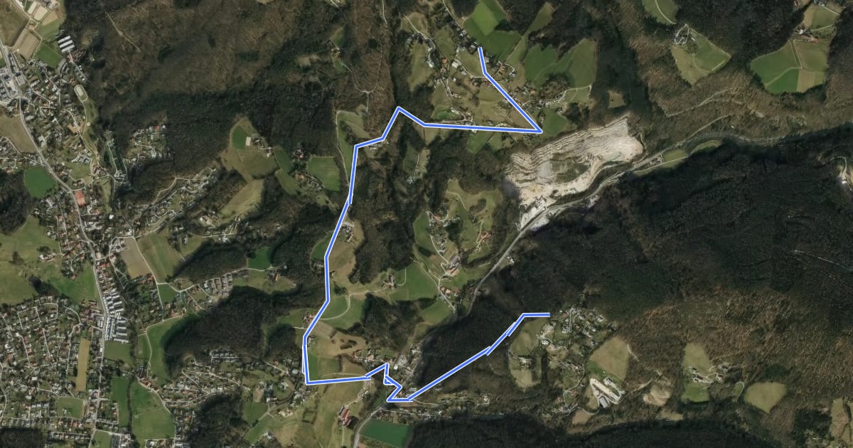 Маршрут Wanderweg 26 на спутниковом снимке