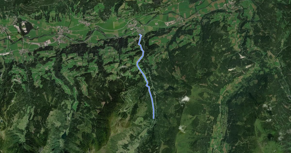 Маршрут Wanderweg 26 на спутниковом снимке