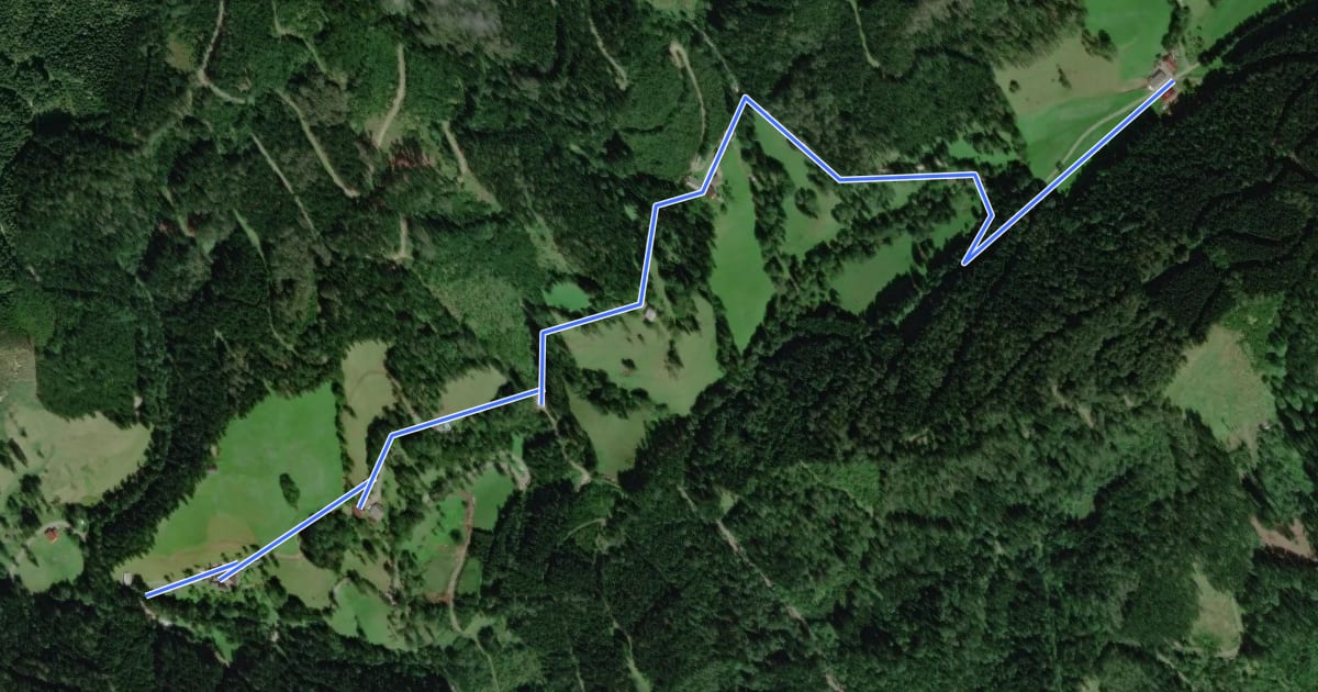 Маршрут Wanderweg 26 на спутниковом снимке
