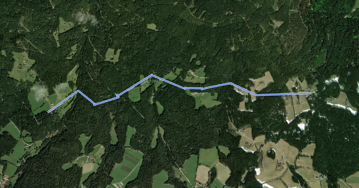 Маршрут Wanderweg 26 на спутниковом снимке