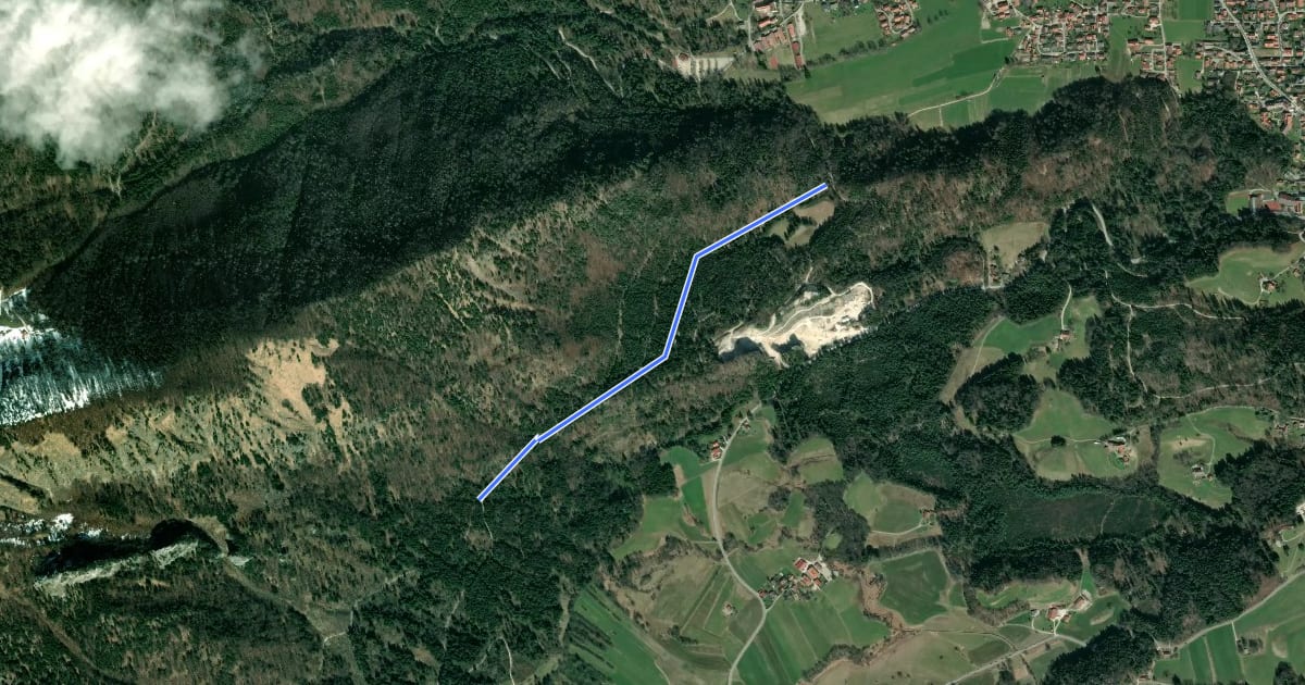 Маршрут Wanderweg 26 - Marquartstein на спутниковом снимке
