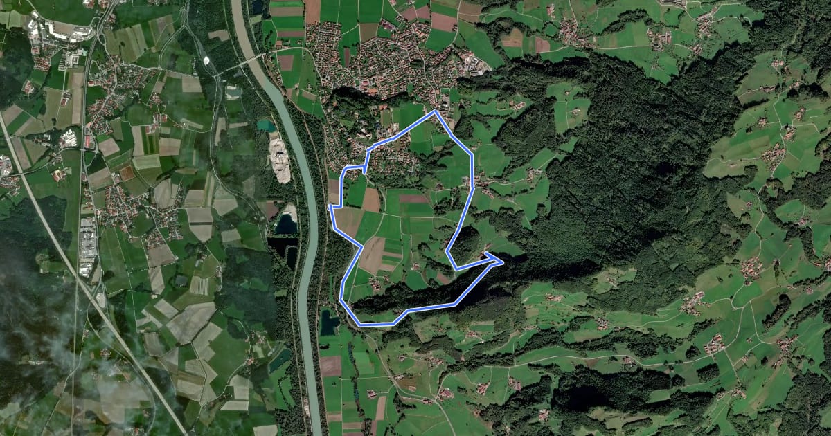 Маршрут Wanderweg 26 - Neubeuern на спутниковом снимке