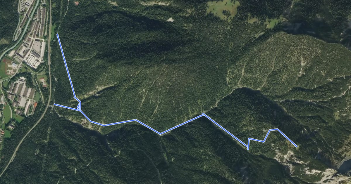 Маршрут Wanderweg 260 на спутниковом снимке