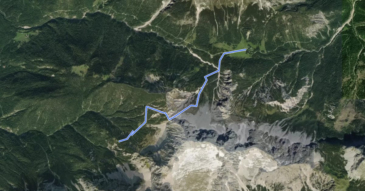 Маршрут Wanderweg 261 на спутниковом снимке