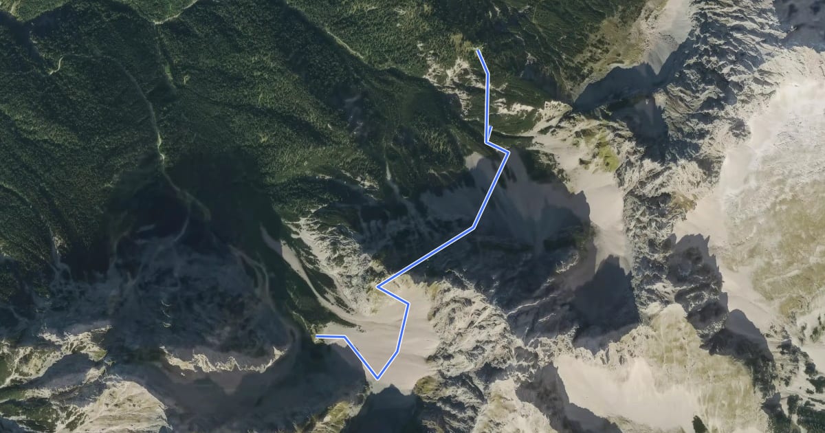 Маршрут Wanderweg 263 на спутниковом снимке
