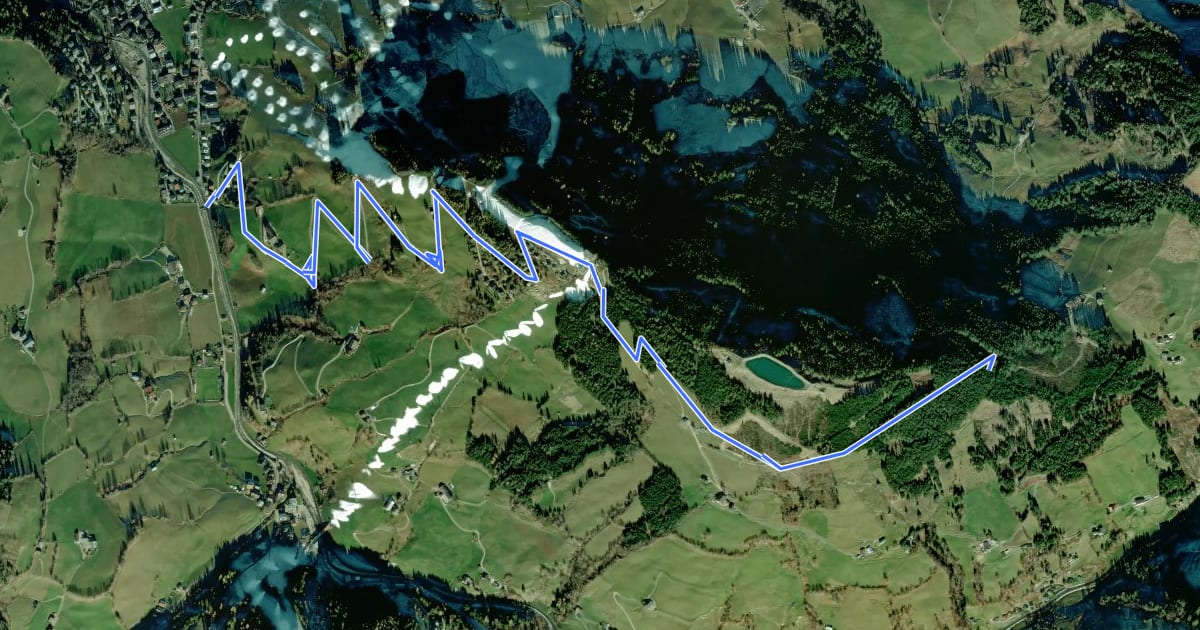 Маршрут Wanderweg 26a на спутниковом снимке