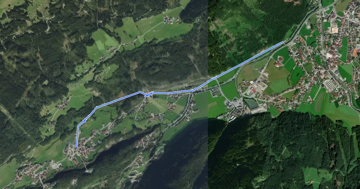 Маршрут Wanderweg 26a на спутниковом снимке