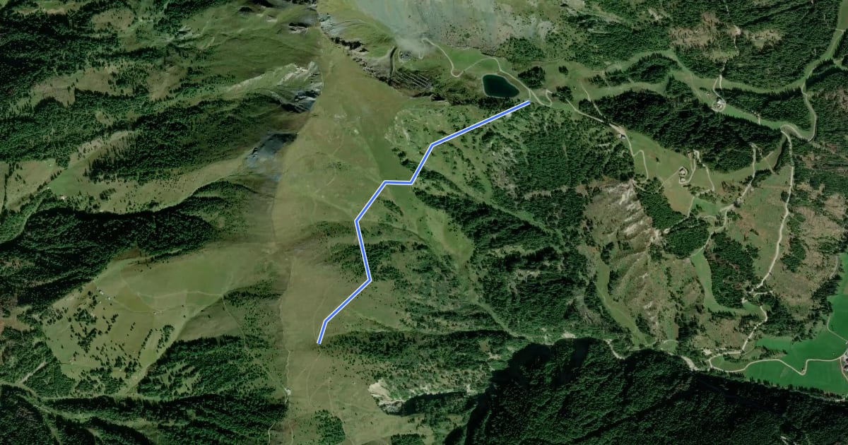 Маршрут Wanderweg 26A на спутниковом снимке