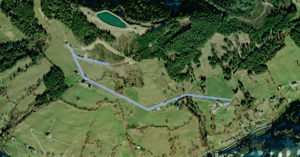 Маршрут Wanderweg 26c на спутниковом снимке