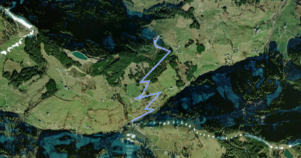 Маршрут Wanderweg 26d на спутниковом снимке