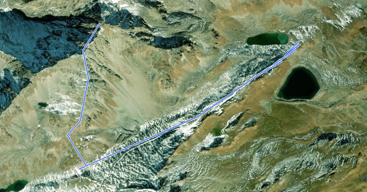Маршрут Wanderweg 27 на спутниковом снимке