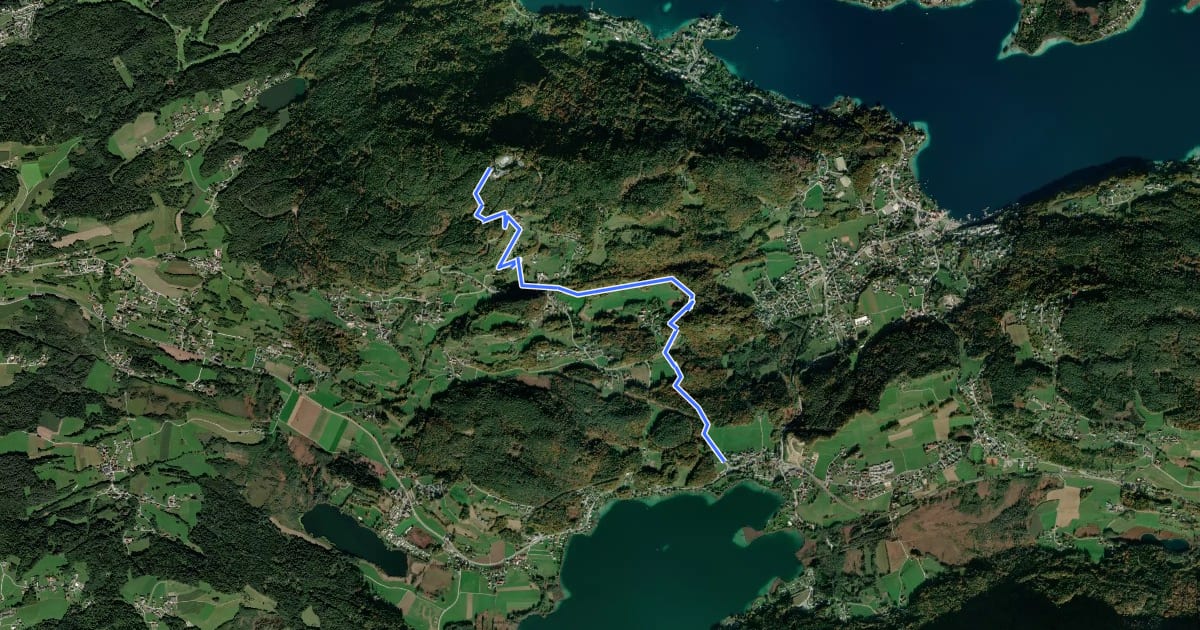 Маршрут Wanderweg 27 на спутниковом снимке