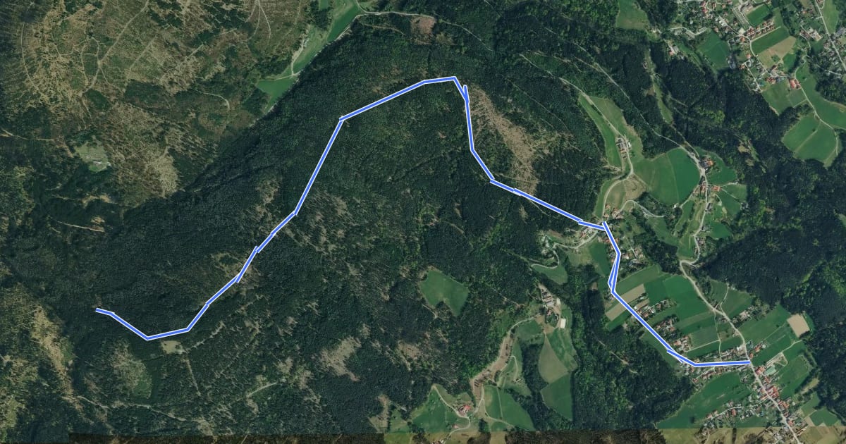 Маршрут Wanderweg 27 на спутниковом снимке