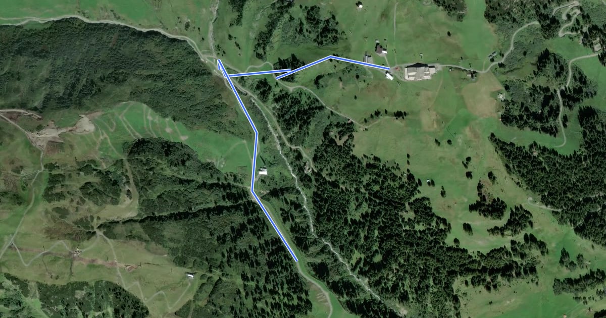 Маршрут Wanderweg 27 на спутниковом снимке