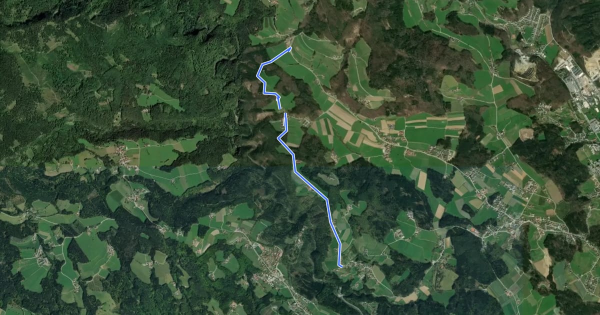 Маршрут Wanderweg 27 на спутниковом снимке
