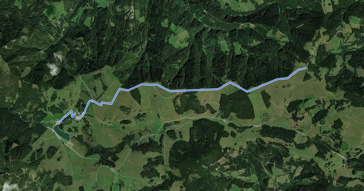 Маршрут Wanderweg 27 (früher 7) на спутниковом снимке