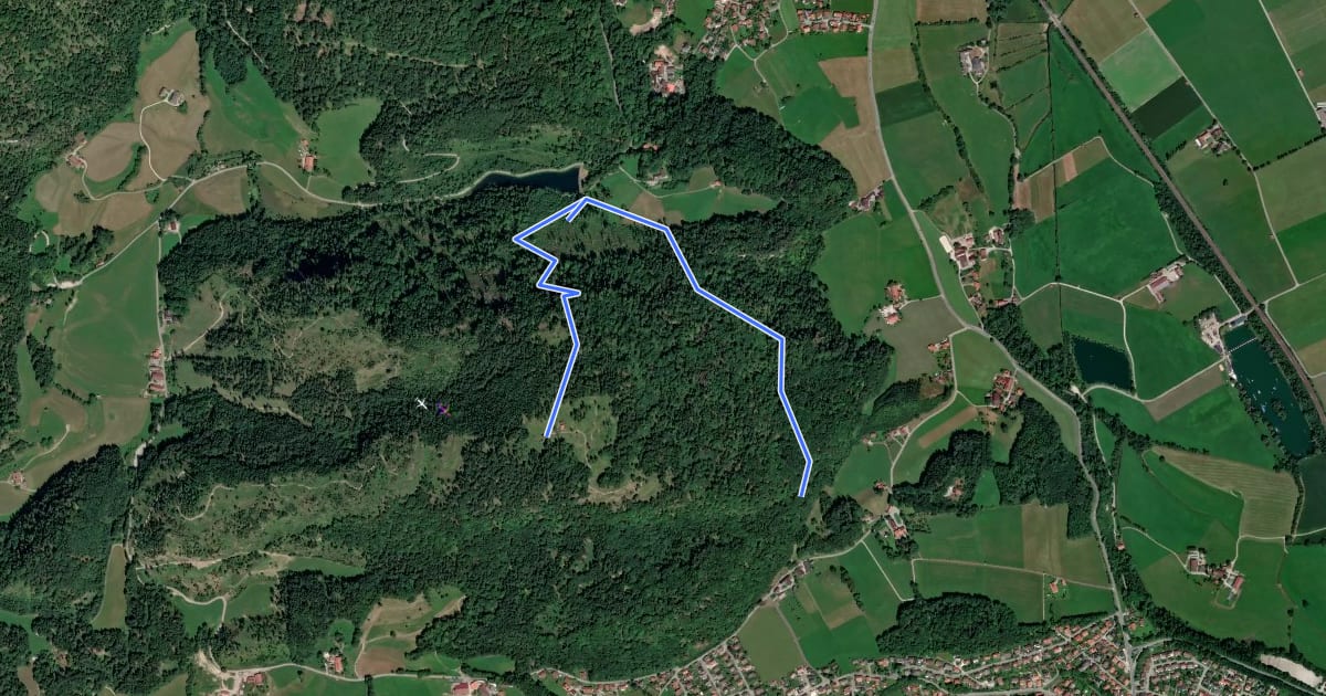 Маршрут Wanderweg 27 - Kiefersfelden на спутниковом снимке