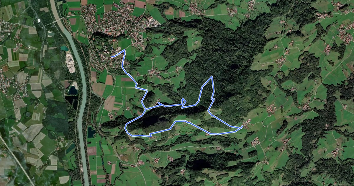 Маршрут Wanderweg 27 - Neubeuern на спутниковом снимке