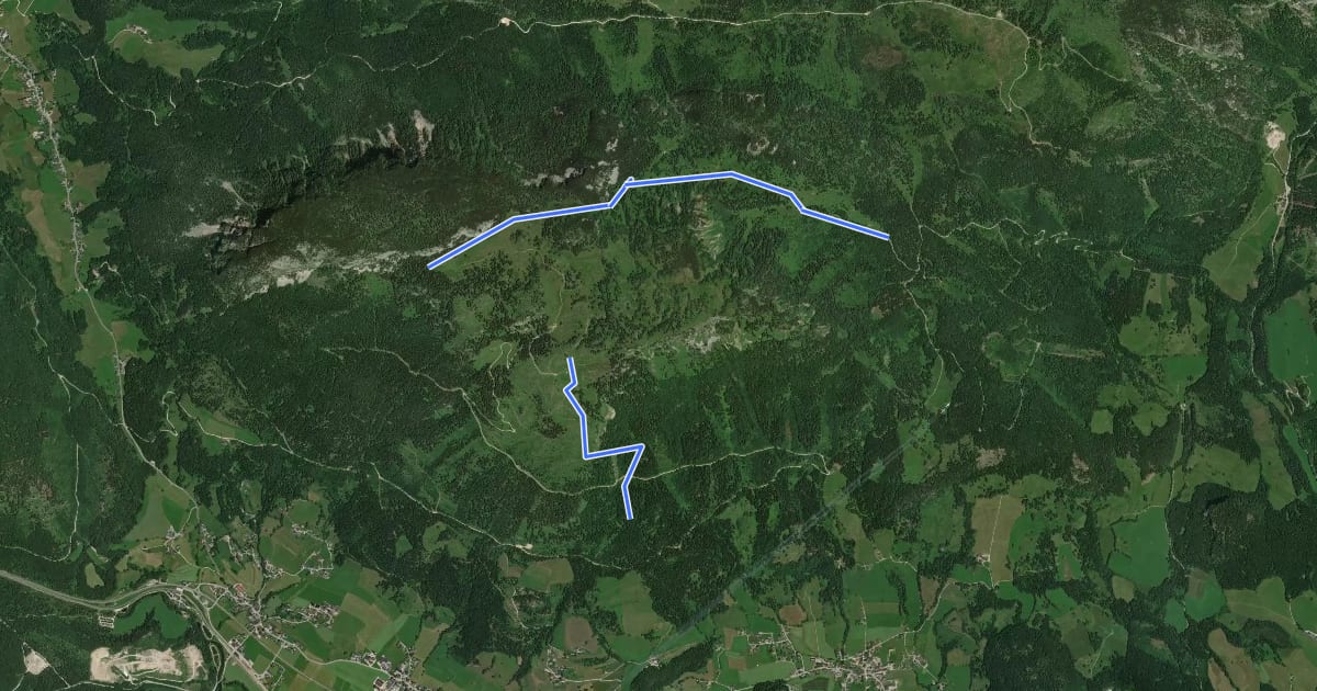 Маршрут Wanderweg 270 на спутниковом снимке