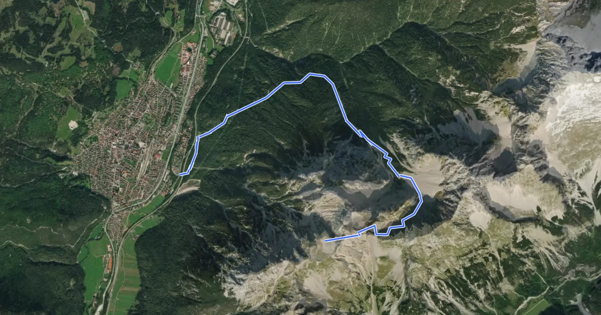Маршрут Wanderweg 270 на спутниковом снимке