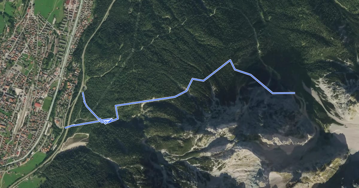 Маршрут Wanderweg 271 на спутниковом снимке