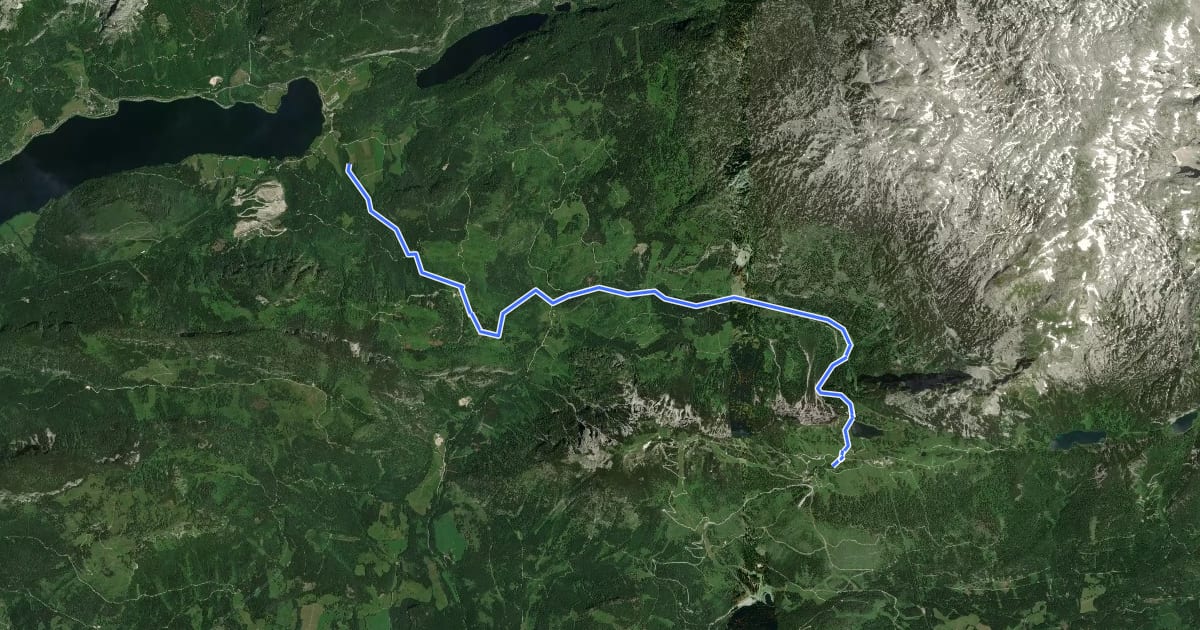 Маршрут Wanderweg 272 на спутниковом снимке