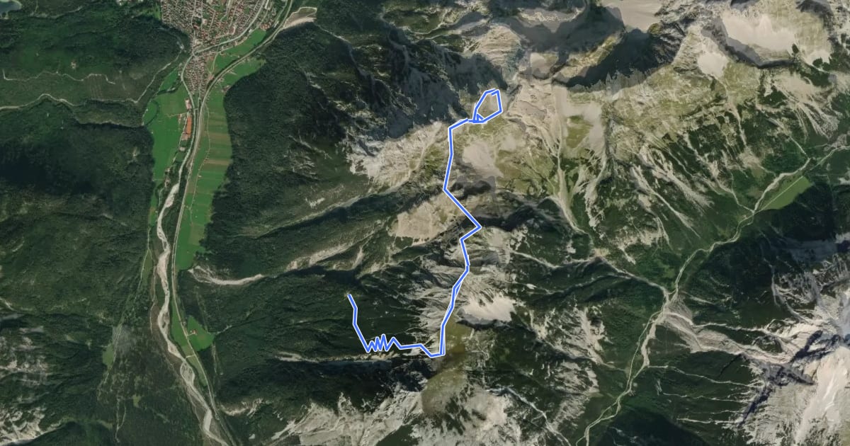 Маршрут Wanderweg 276 на спутниковом снимке