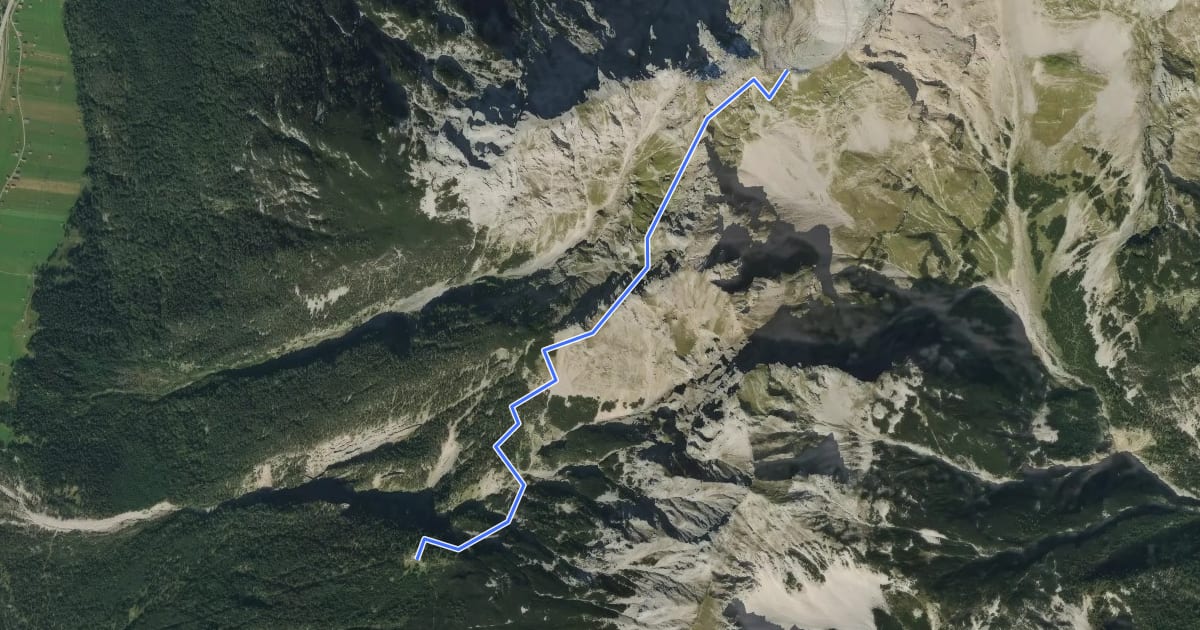 Маршрут Wanderweg 277 на спутниковом снимке
