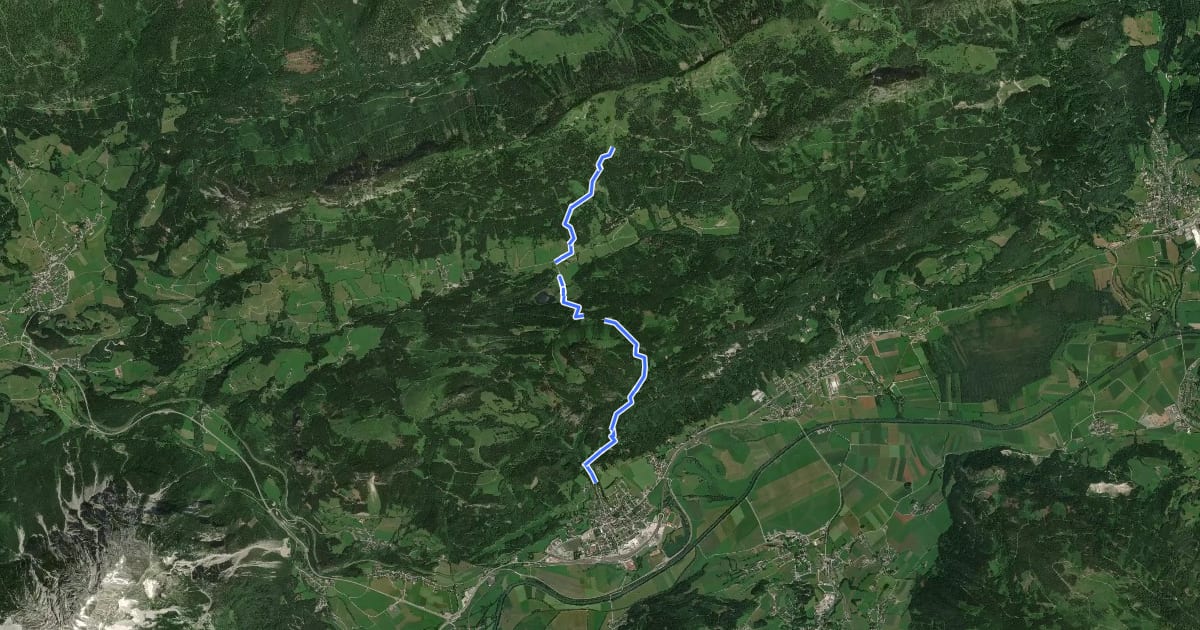 Маршрут Wanderweg 279 на спутниковом снимке