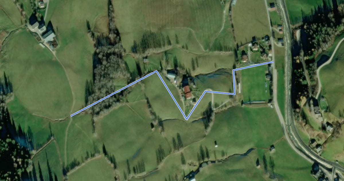 Маршрут Wanderweg 27b на спутниковом снимке