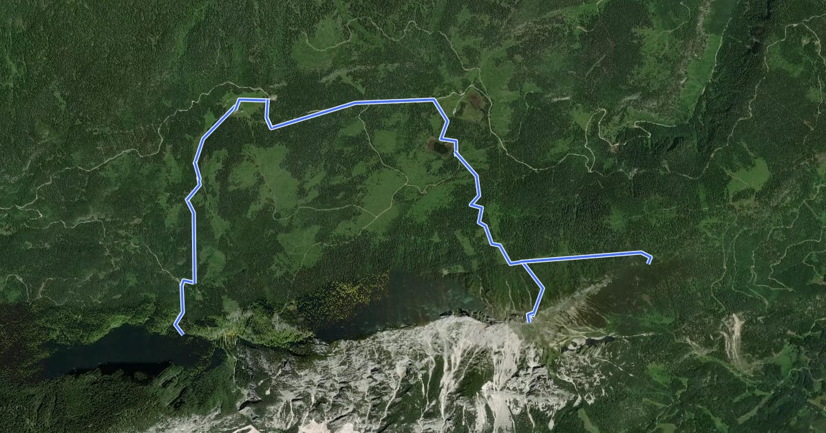 Маршрут Wanderweg 28 на спутниковом снимке