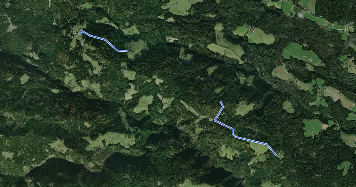 Маршрут Wanderweg 28 на спутниковом снимке