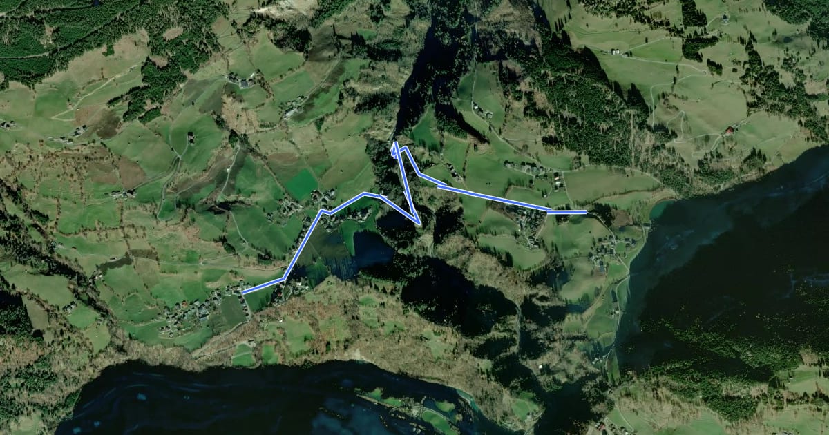 Маршрут Wanderweg 28 на спутниковом снимке