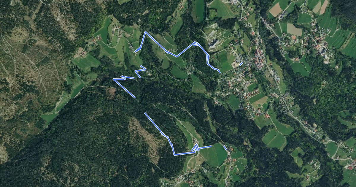 Маршрут Wanderweg 28 на спутниковом снимке
