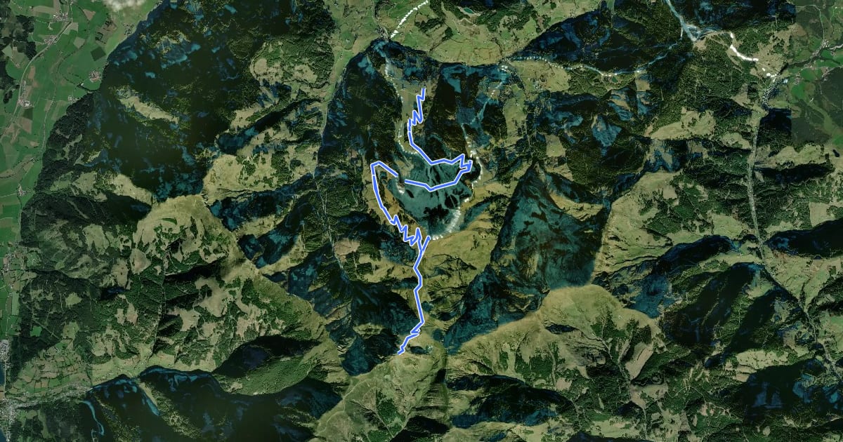 Маршрут Wanderweg 28 на спутниковом снимке