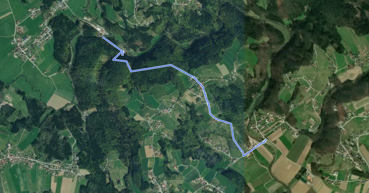 Маршрут Wanderweg 28 на спутниковом снимке